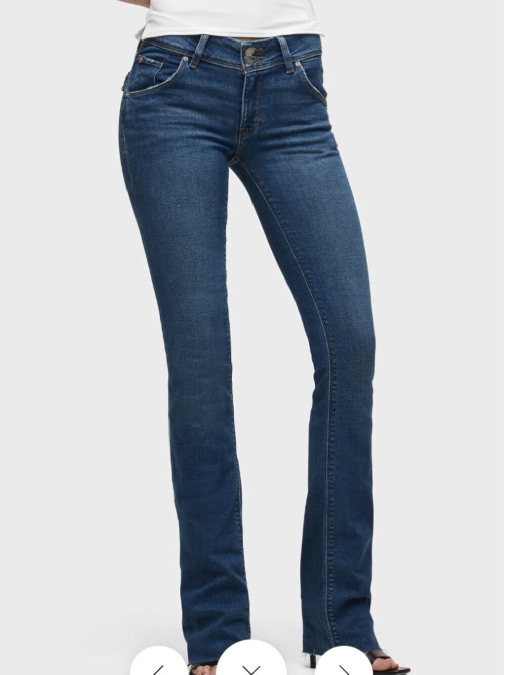 Hudson Beth Flap Pocket Low Rise Baby Bootcut Jeans Back-Flap Pockets Size 26
